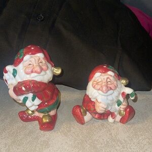 Vintage Fitz & Floyd Old World Christmas Elves Salt & Pepper Shakers